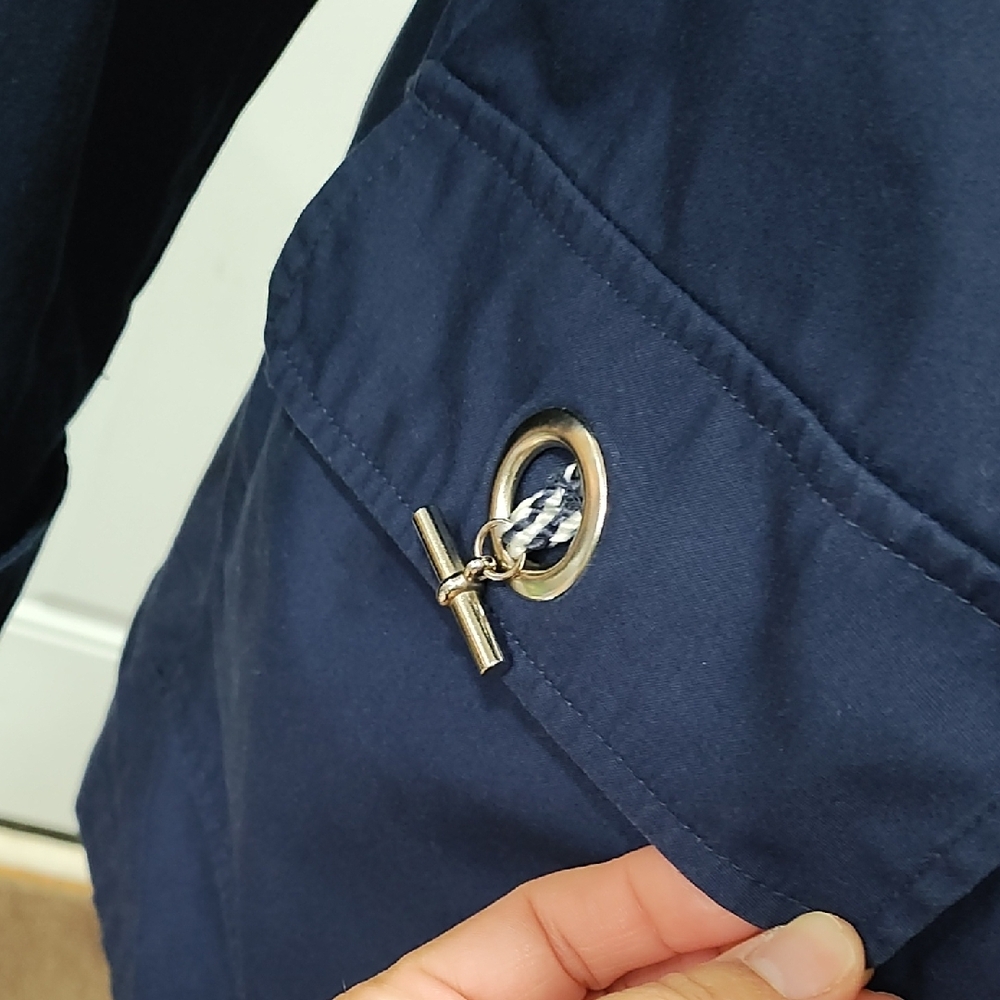 Stylish Navy and Lime Women's Utility Jacket - Picture 4 of 10
